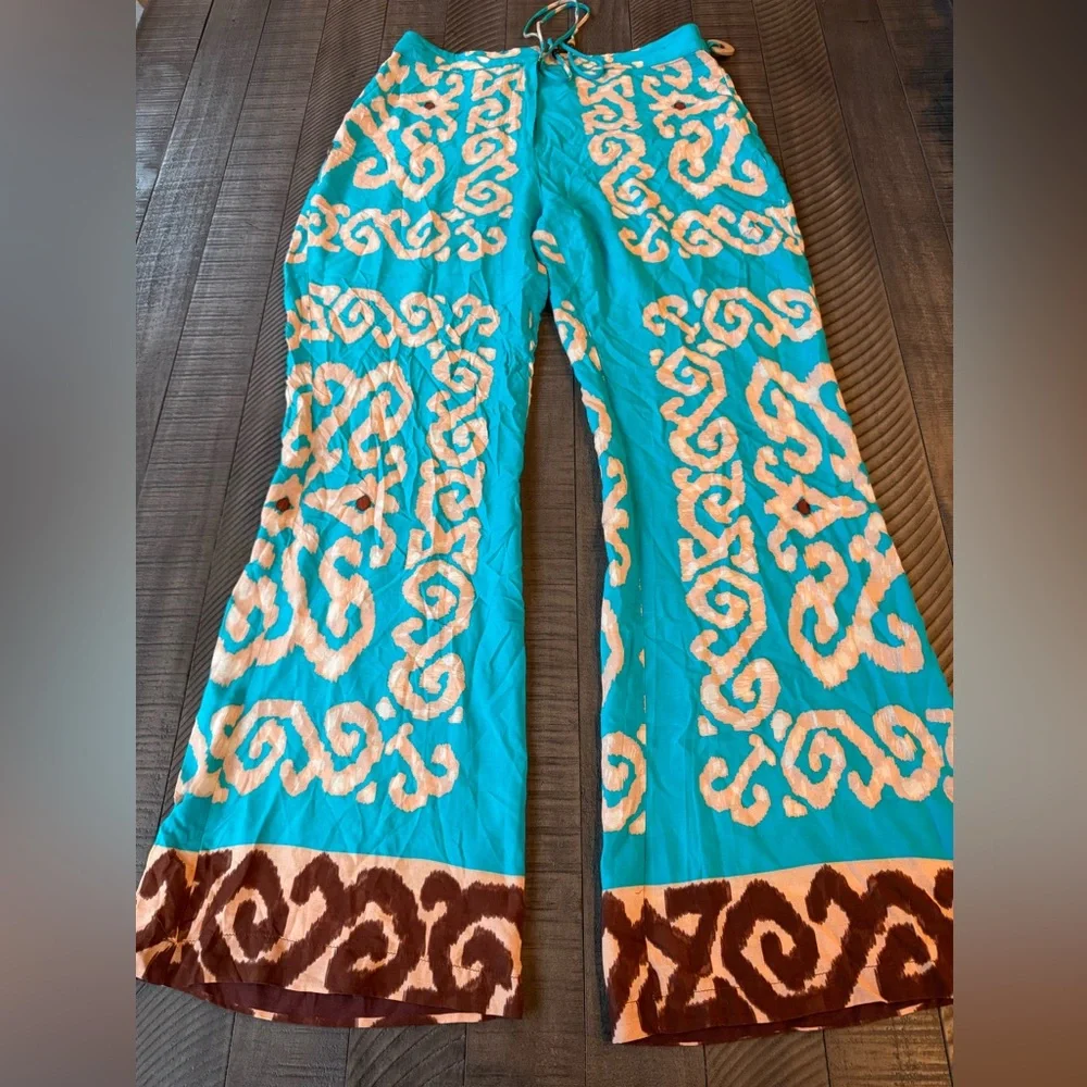 Zara Palazzo Lightweight Printed High Waisted Pants Women’s Size Large (NWOT)
